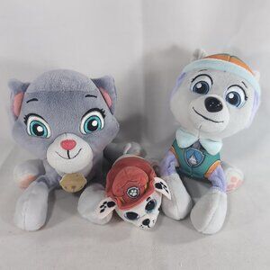 Paw Patrol 2 Plush Set 2013 Spin Master Cali Everest Stuffed Cat Dog Animal